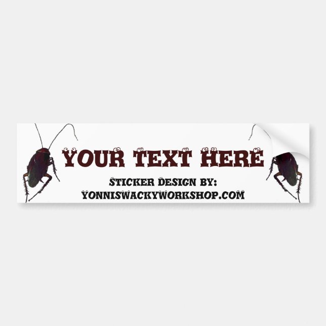Crunchy Cockroach Bumper Sticker (Front)