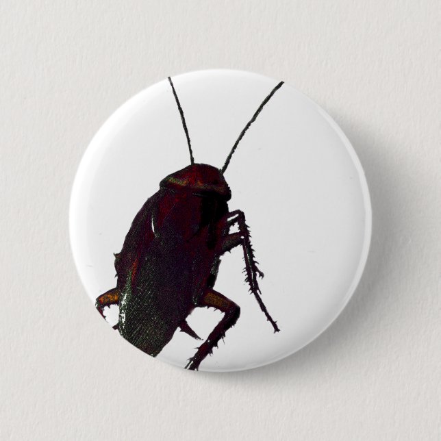 Crunchy Cockroach Pinback Button (Front)