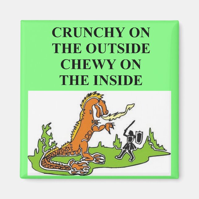 crunchy fantasy dragon magnet (Front)