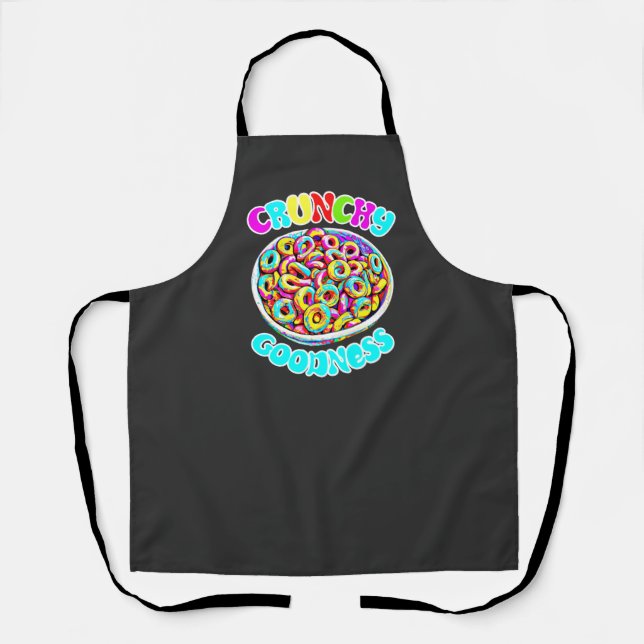 Crunchy Goodness Breakfast Cereal Apron (Front)
