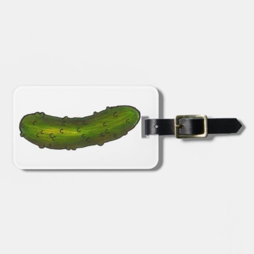 Crunchy Green Kosher Deli Dill Pickle Foodie Luggage Tag