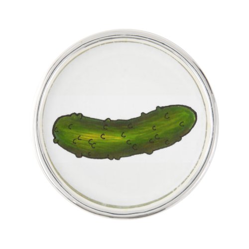 Crunchy Green Kosher Dill Pickle Foodie Food Gift Lapel Pin
