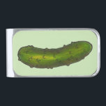 Crunchy Green Kosher Dill Pickle Foodie Silver Finish Money Clip<br><div class="desc">Great for gifting! Money clip design features an original marker illustration of a kosher dill pickle. Great for your favorite foodie.

Don't see what you're looking for? Need help with customization? Click "contact this designer" to have something created just for you!</div>