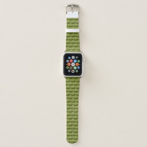 Crunchy Green Kosher Dill Pickle Print Foodie Apple Watch Band