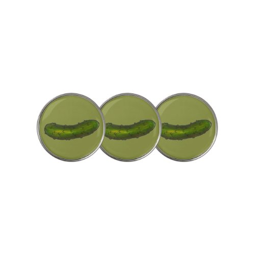 Crunchy Green Kosher Dill Pickle Print Foodie Golf Ball Marker