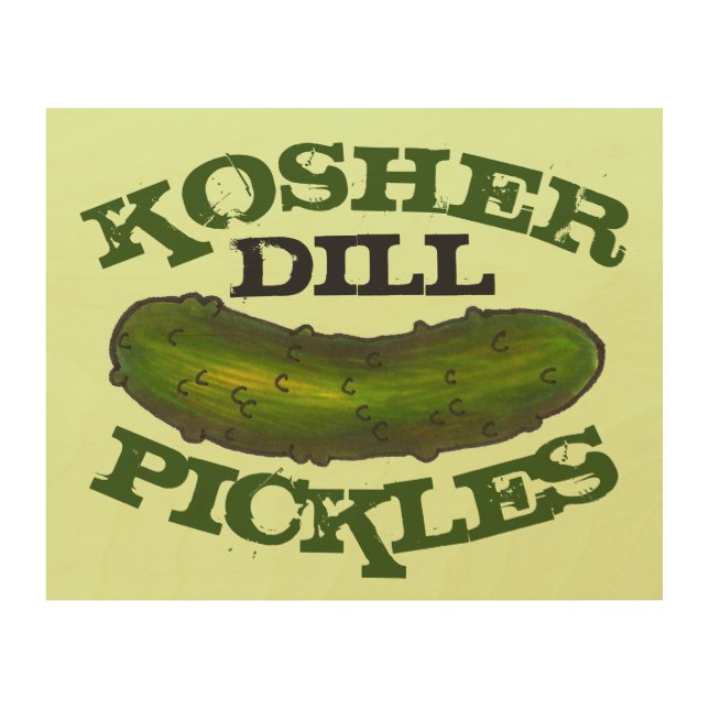 Crunchy Green Kosher Dill Pickles Foodie Art (Front)