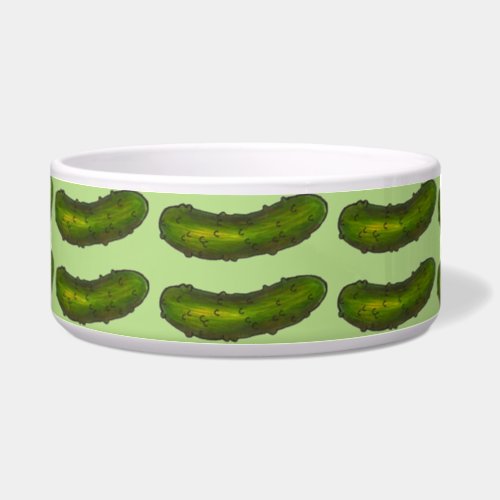 Crunchy Green Kosher Dill Sour Deli Pickle Bowl