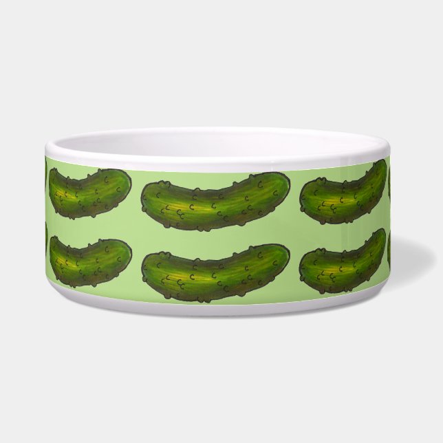 Crunchy Green Kosher Dill Sour Deli Pickle Bowl (Front)