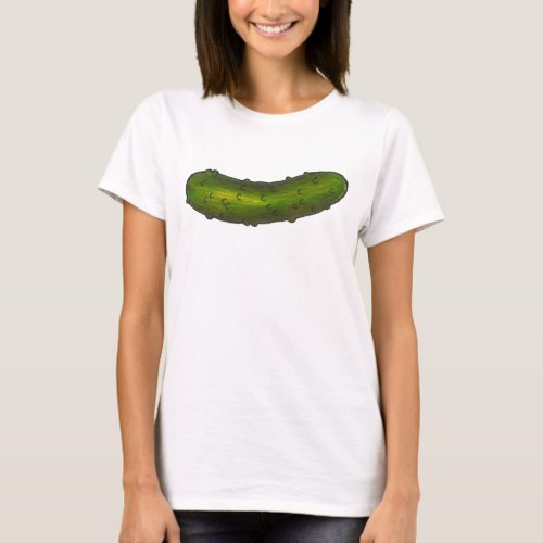 Crunchy Green Kosher Dill Sour Pickle Foodie Food T_Shirt
