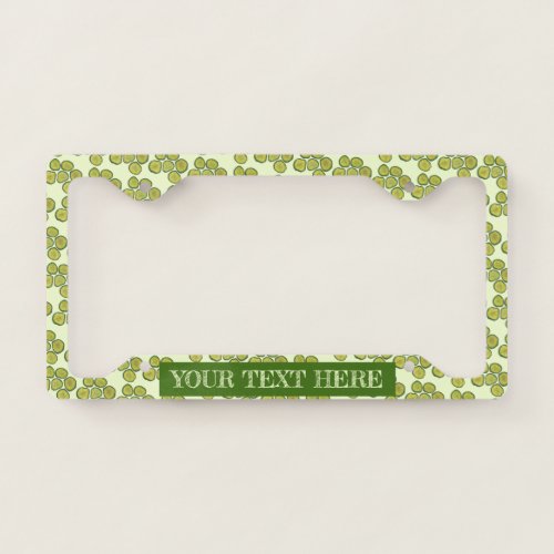 Crunchy Green Kosher Dill Sweet Pickle Chips License Plate Frame