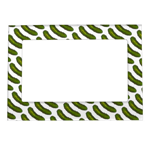 Crunchy Kosher Green Dill Pickle Sour Deli Pickles Magnetic Photo Frame (Front)
