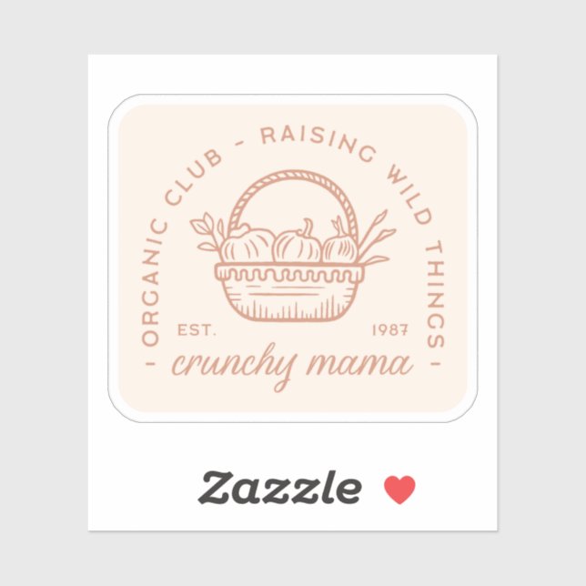 Crunchy mom organic club homestead sahm aesthetic sticker (Sheet)