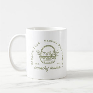 Crunchy mom organic vegetarian eco friendly green coffee mug