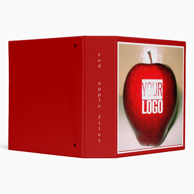 Crunchy  red  apple -add logo  3 ring binder (Background)