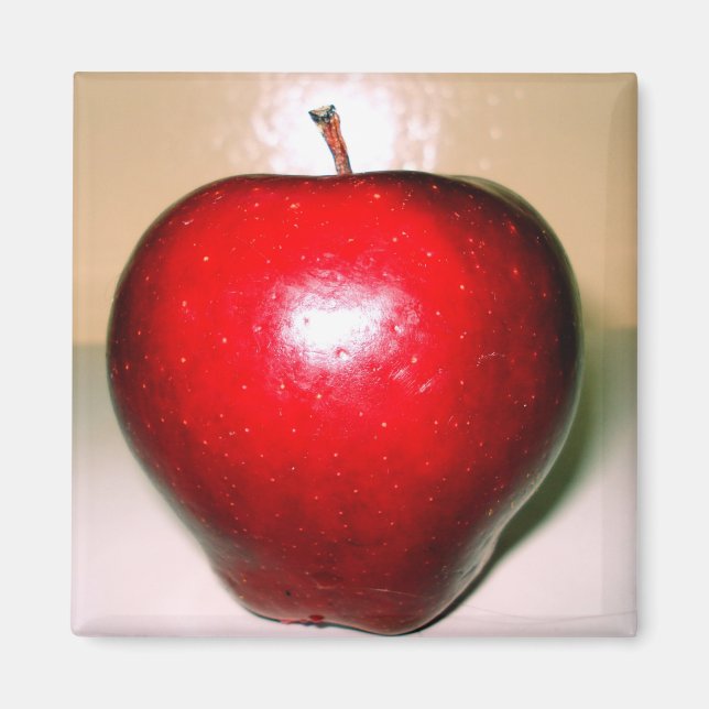 Crunchy  red  apple magnet (Front)