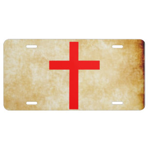 CRUSADER CROSS LICENSE PLATE