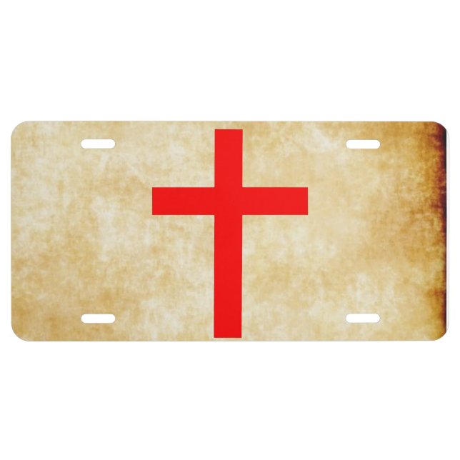 CRUSADER CROSS LICENSE PLATE (Front)