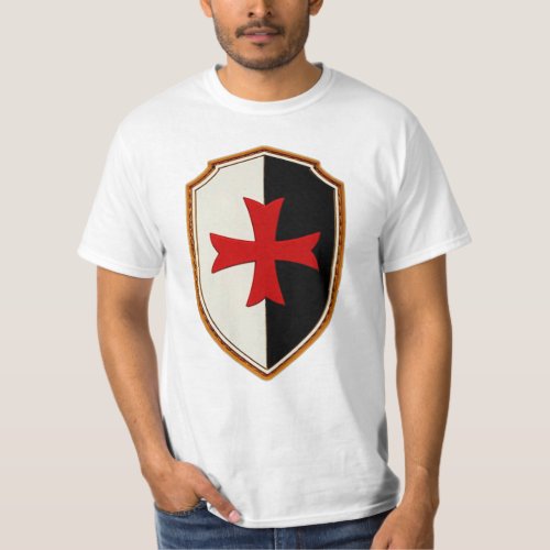Crusader Cross On Shield T_Shirt