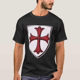 Crusader Cross Shield Medieval Knight Emblem T-Shirt