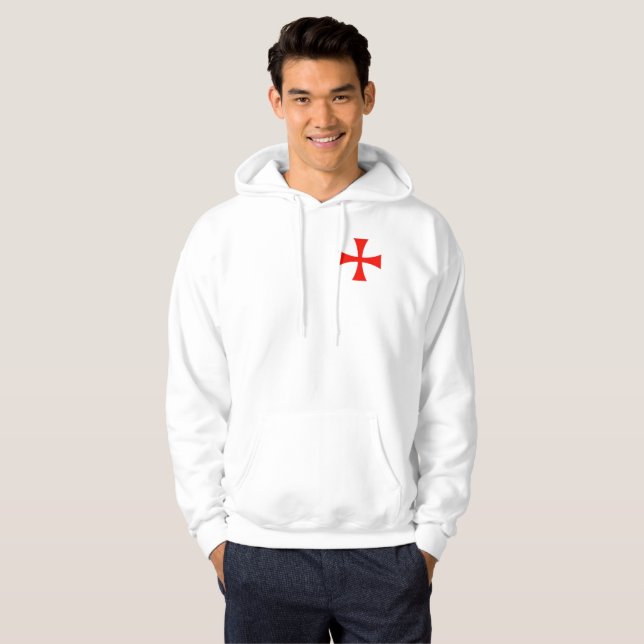 Crusader hoodie small cross (Front Full)