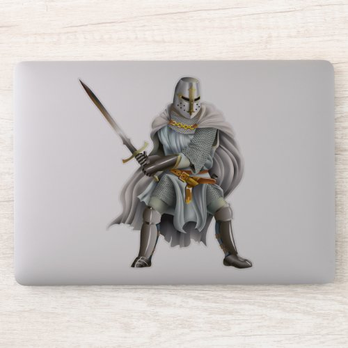 Crusader Knight Laptop Sticker