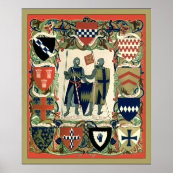 Crusader Knights Poster by VintageFactory at Zazzle
