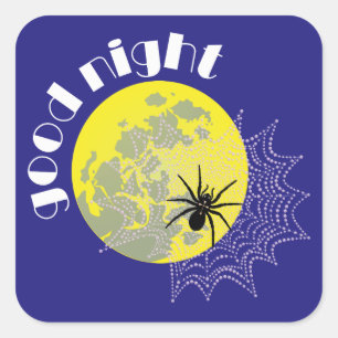 Crusader net at full moon square sticker