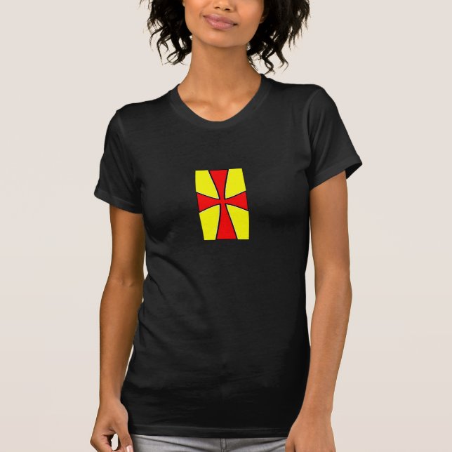 Crusader Red/gold customizable T shirt (Front)