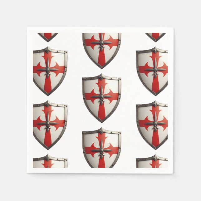 crusader shield design  napkins (Front)