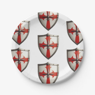crusader shield design  paper plates