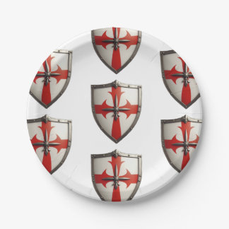 crusader shield design paper plates