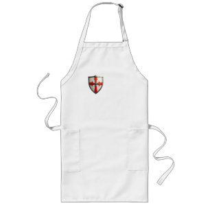 crusader shield with a red cross pattée long apron
