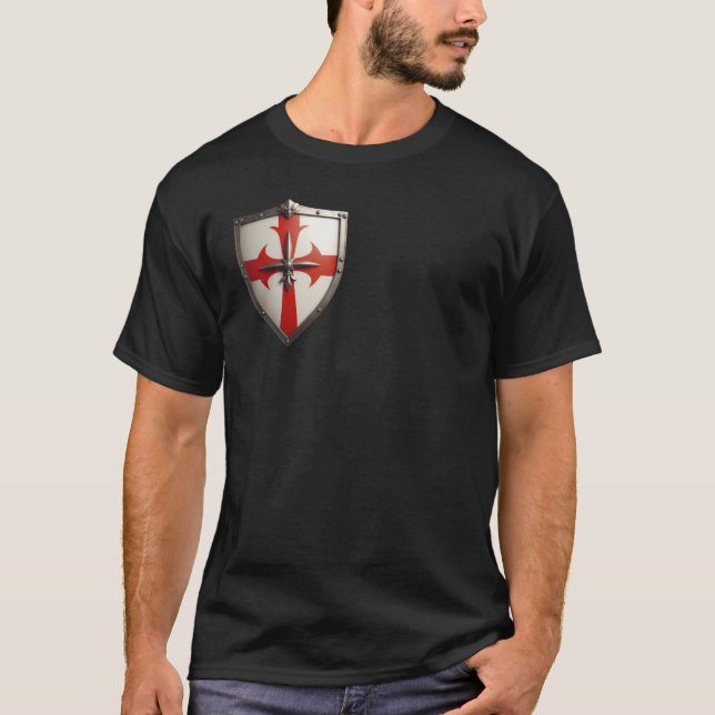 crusader shield with a red cross pattée  T-Shirt (Front)