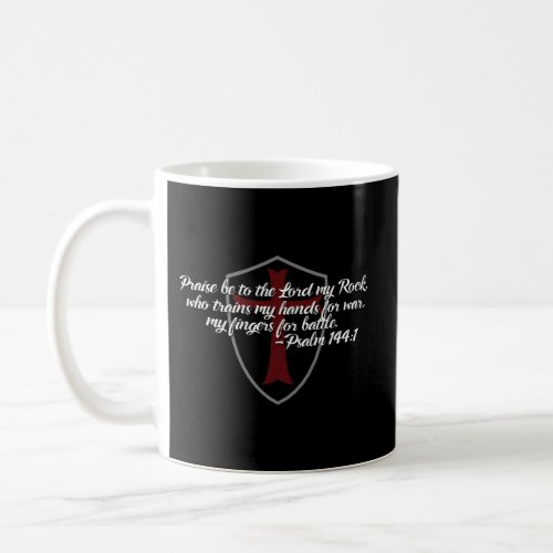 Crusader Shield With Psalm 144 1 Coffee Mug