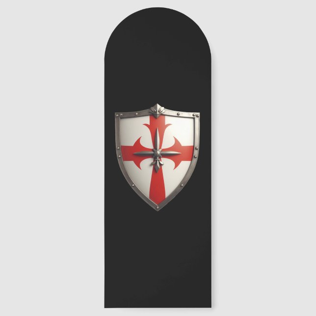 Crusader Shield with Red Cross Pattée  Bookmarks (Front)