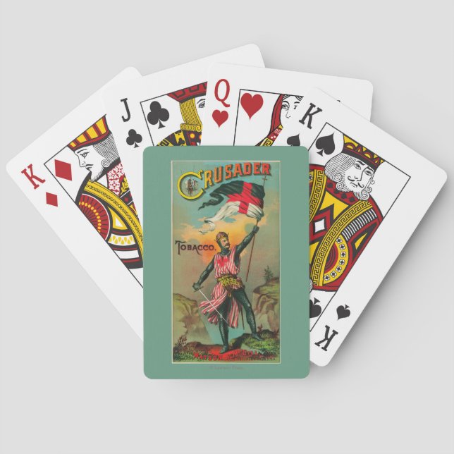 Crusader Tobacco LabelPetersburg, VA Poker Cards (Back)