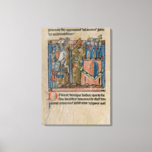 Crusaders bombard Nicaea with heads in 1097 Canvas Print