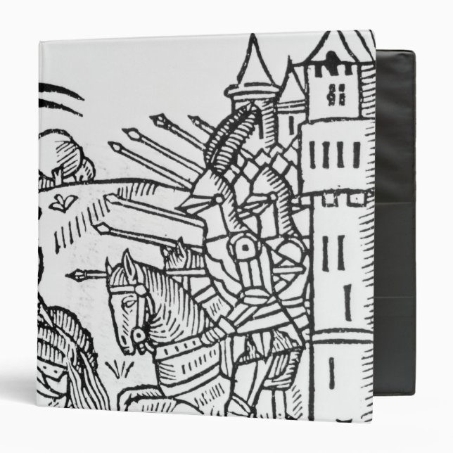 Crusading knights ride out to do Battle 3 Ring Binder (Front/Inside)