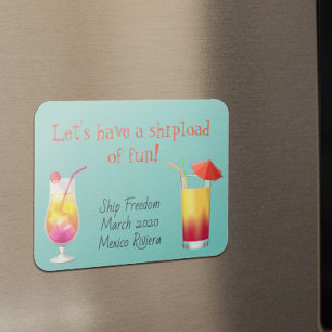Cruse Door Stateroom Magnet Drinks Cocktails