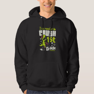 Crush 1st Grade Youth Back To School With Dinosaur Hoodie