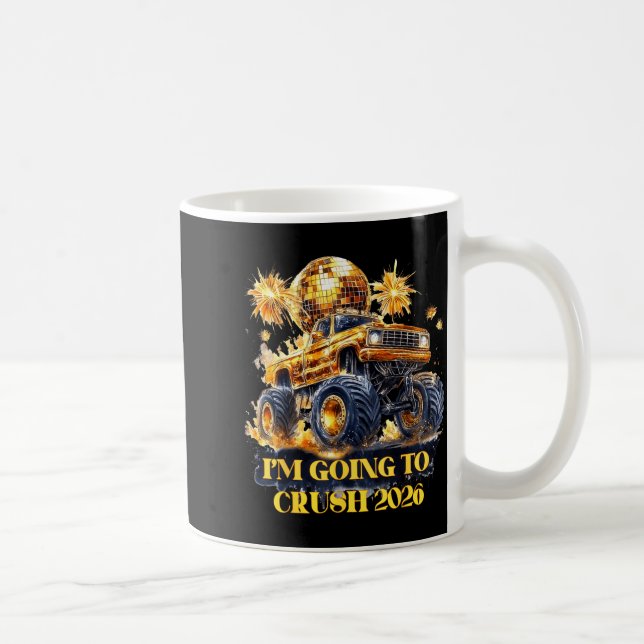 Crush 2026 Monster Truck New Year Party Countdown  Coffee Mug (Right)