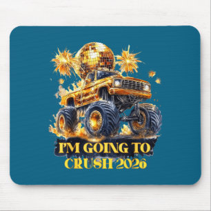 Crush 2026 Monster Truck New Year Party Countdown  Mouse Pad