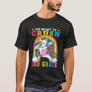Crush 2Nd Grade Dabbing Unicorn Back To School Gir T-Shirt