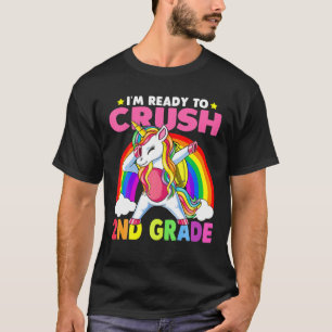 Crush 2Nd Grade Dabbing Unicorn Back To School Gir T-Shirt