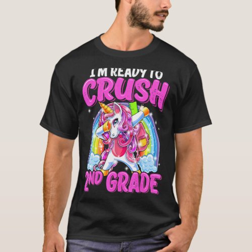 Crush 2nd Grade Dabbing Unicorn Back To School Gir T_Shirt