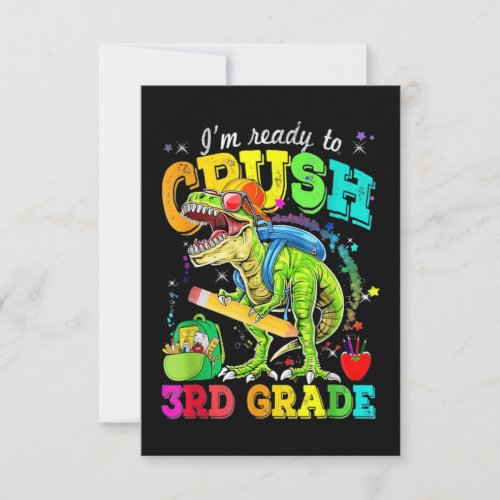 Crush 3rd Grade Back To School Kids Card