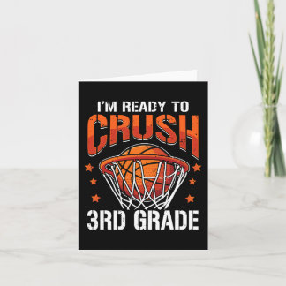Crush 3rd Grade Basketball Back to School Boys Kid Card