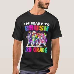Crush 3Rd Grade Dabbing Unicorn Back To School Bac T-Shirt
