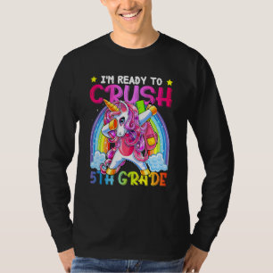 Crush 5th Grade Dabbing Unicorn Back To School Gir T-Shirt