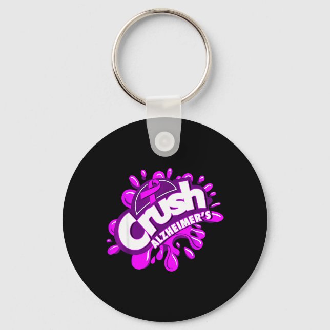 Crush Alzheimers Keychain (Front)